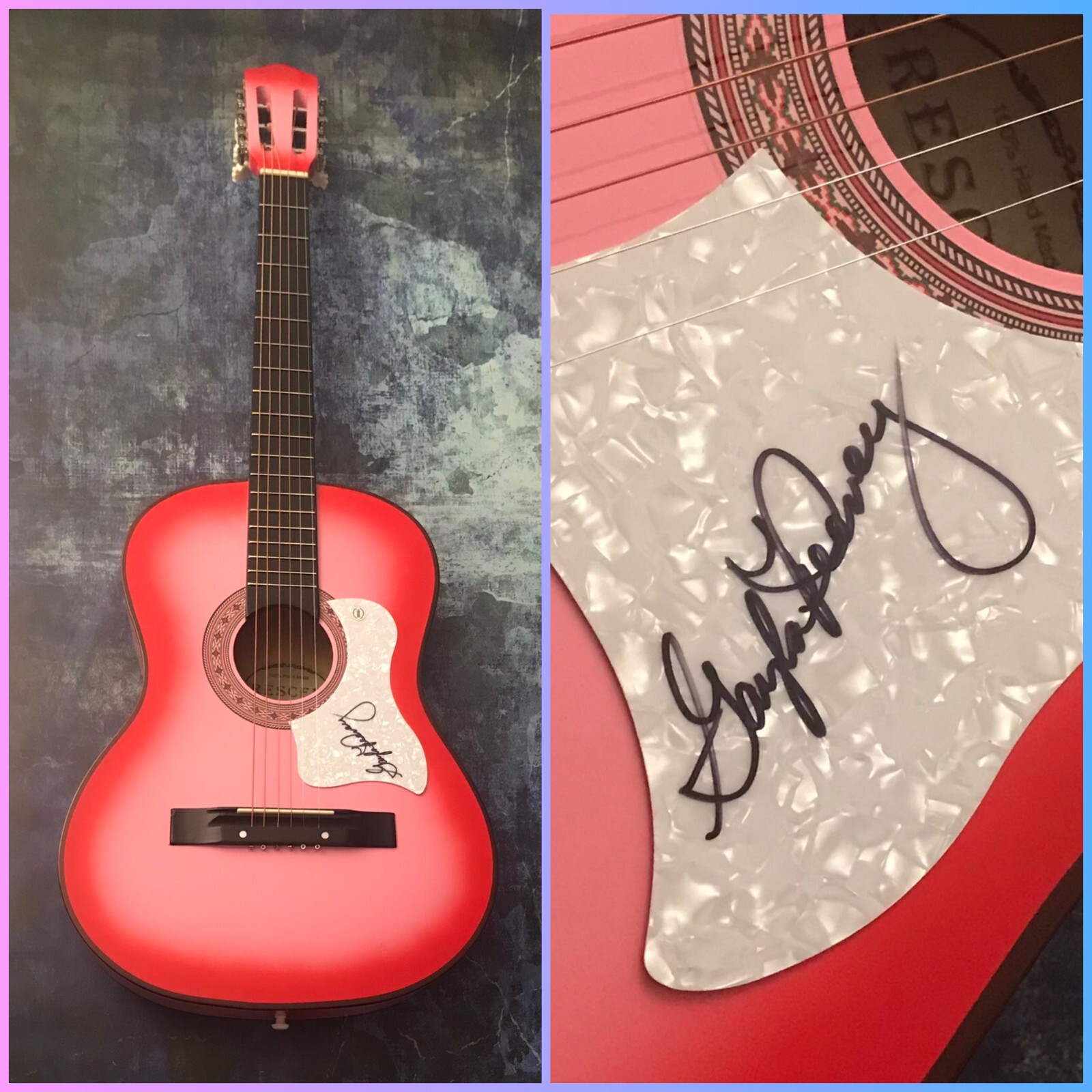 GFA I Want a Hippo for Christmas * GAYLA PEEVEY * Signed Acoustic Guitar G4 COA
