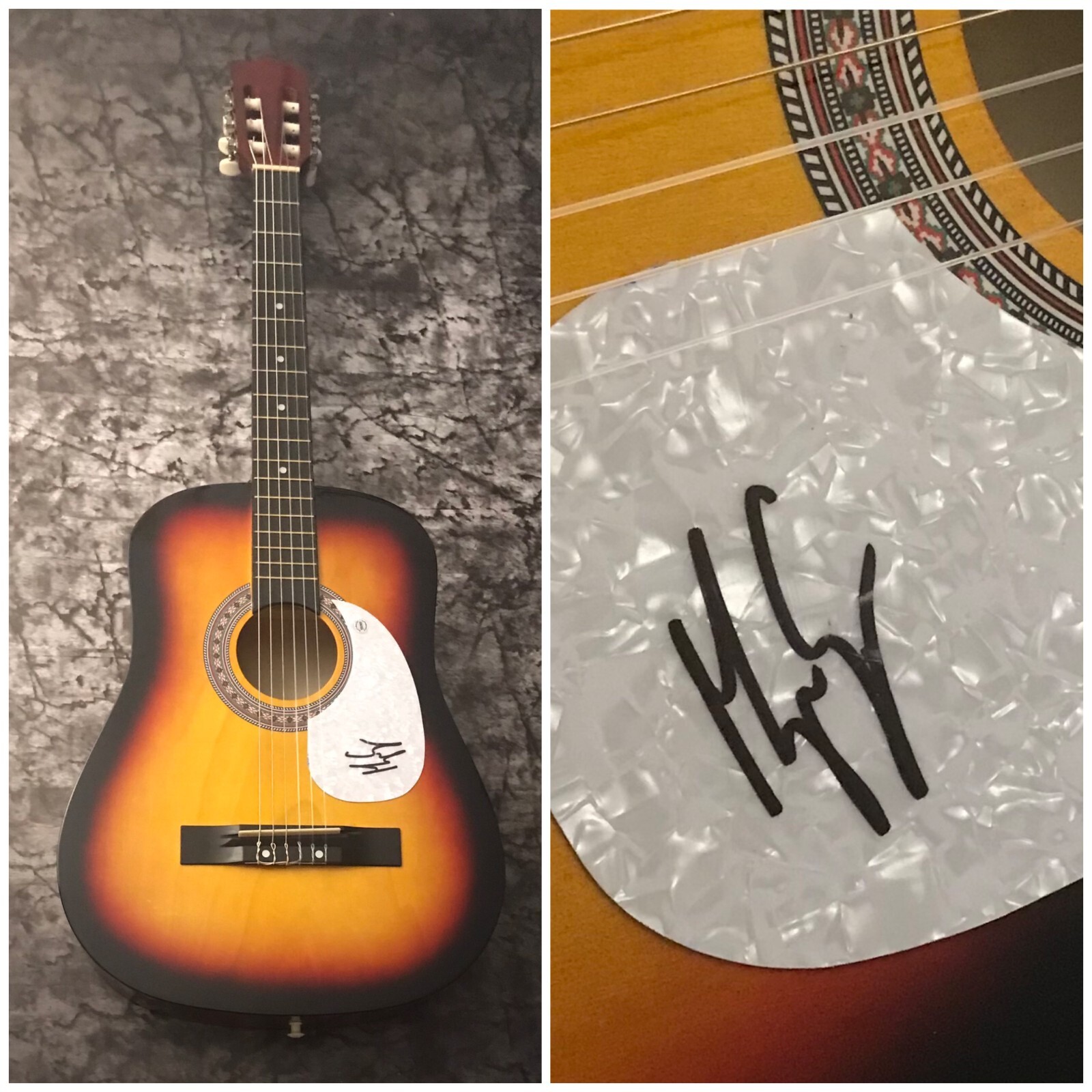 GFA Over for You * MORGAN EVANS * Signed Acoustic Guitar PROOF COA
