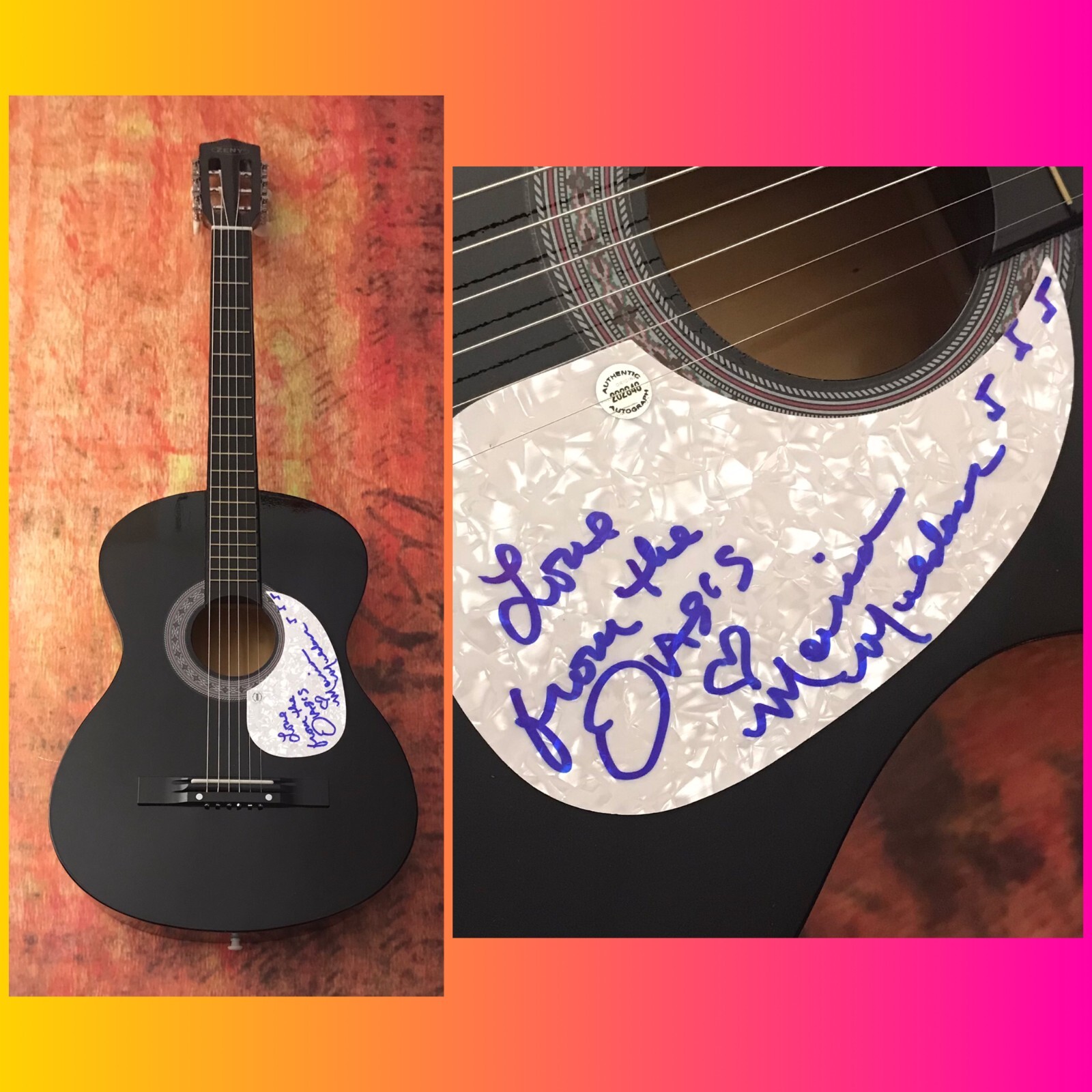 GFA Midnight at the Oasis * MARIA MULDAUR * Signed Acoustic Guitar COA
