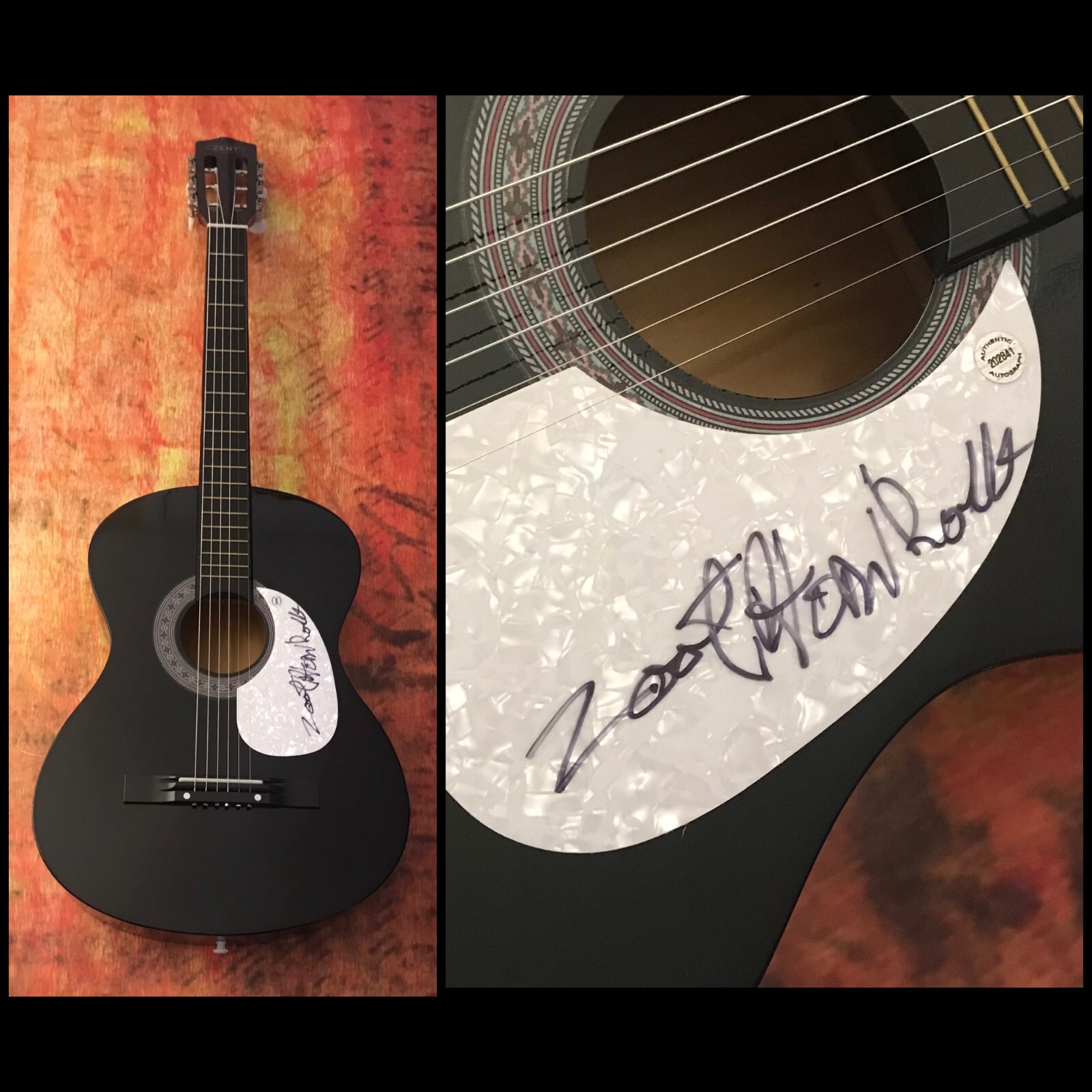 GFA Captain Beefheart Guitarist * ZOOT HORN ROLLO * Signed Acoustic Guitar COA
