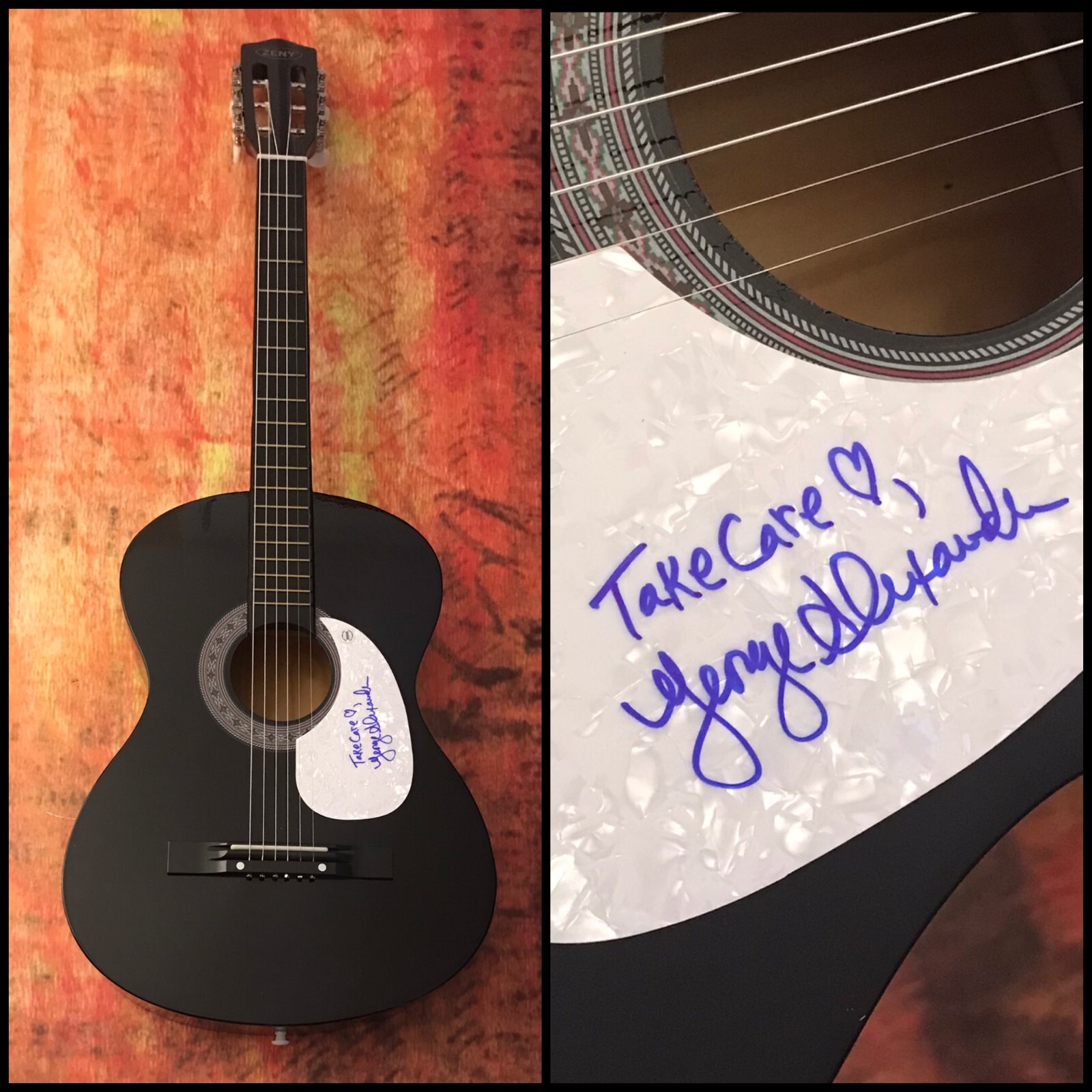 GFA Flamin' Groovies Band * GEORGE ALEXANDER * Signed Acoustic Guitar COA
