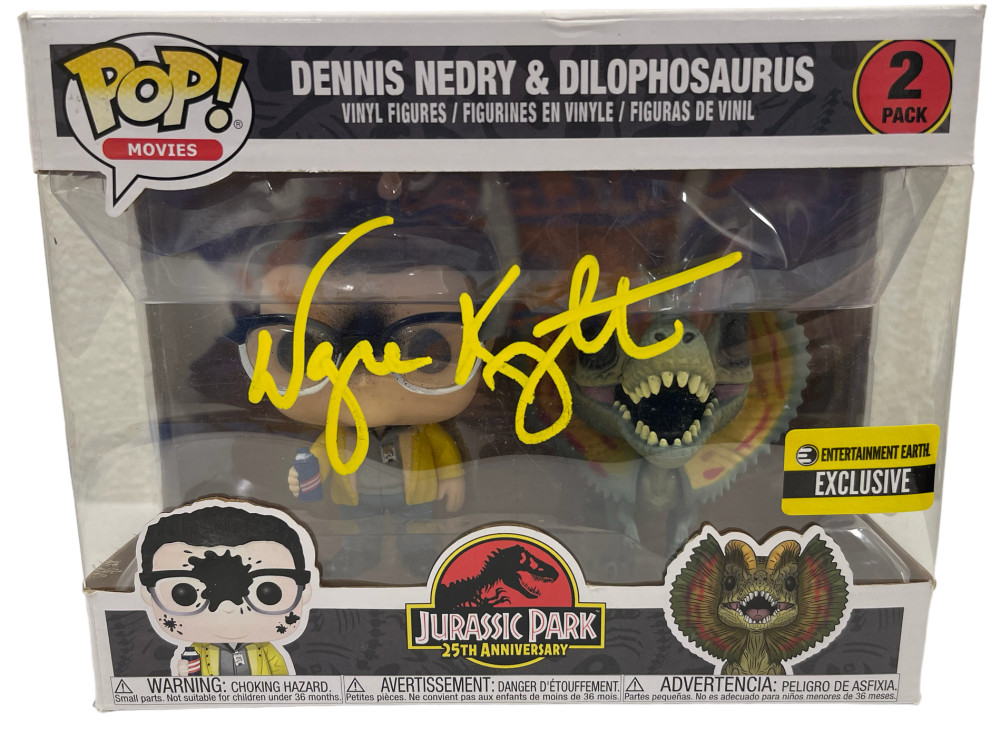 WAYNE KNIGHT SIGNED JURASSIC PARK DENNIS NEDRY FUNKO FIGURE AUTOGRAPH BECKETT
