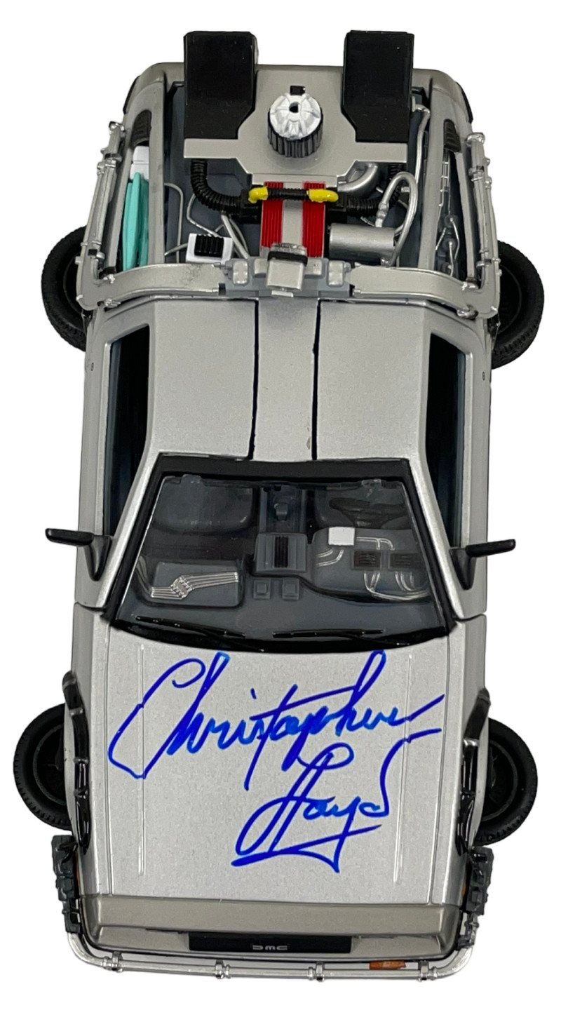 CHRISTOPHER LLOYD SIGNED BACK TO THE FUTURE 1:24 DELOREAN DIECAST BECKETT COA
