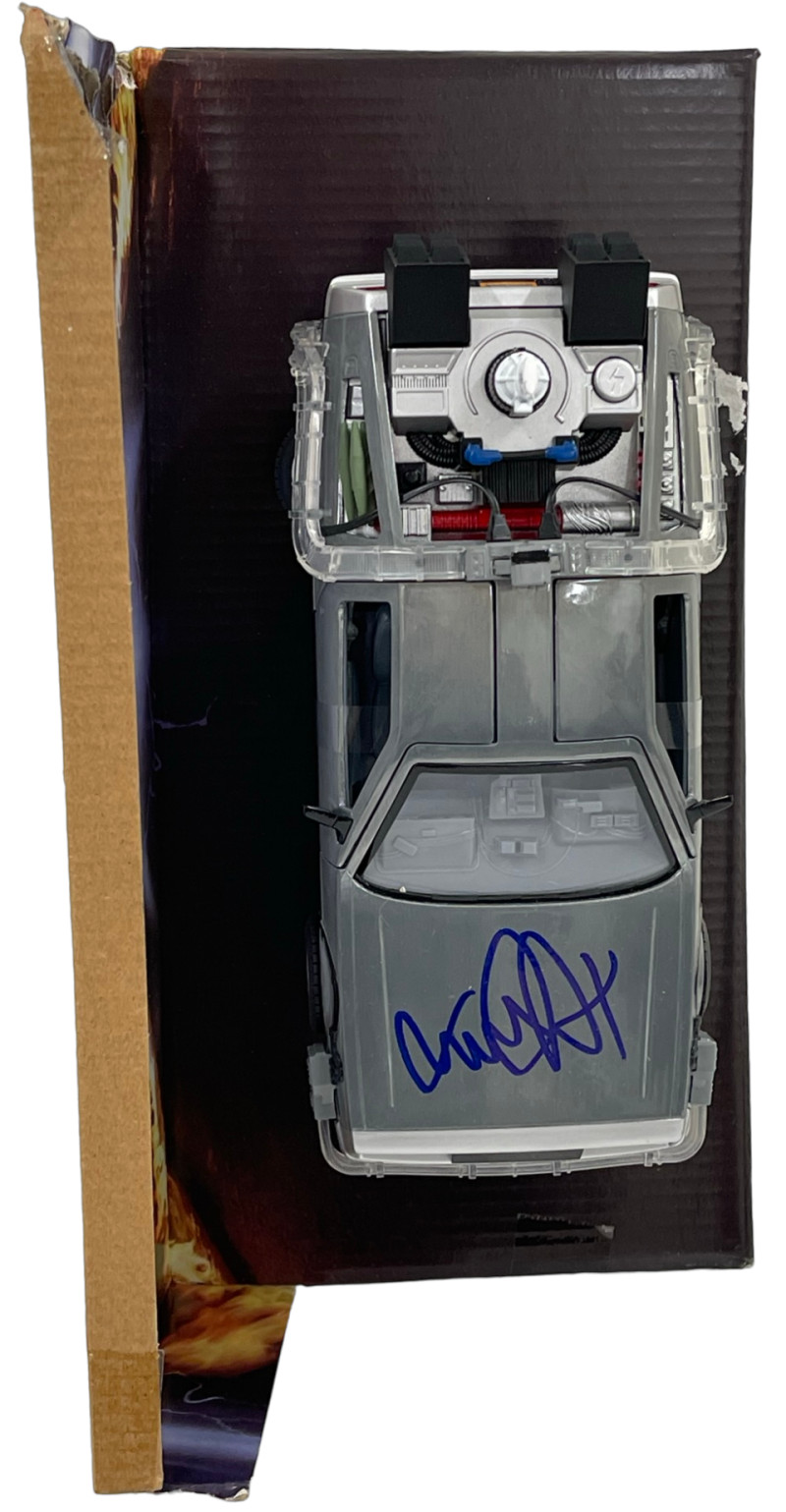 MICHAEL J FOX SIGNED BACK TO THE FUTURE 1:24 DELOREAN DIECAST BECKETT COA
