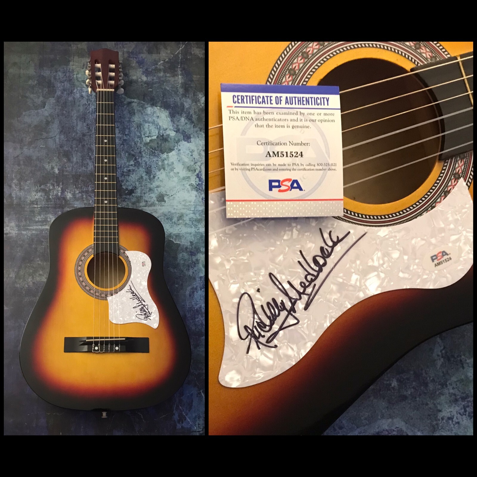 New ListingPSA Lynyrd Skynyrd Guitarist * RICKEY MEDLOCKE * Signed Acoustic Guitar COA
