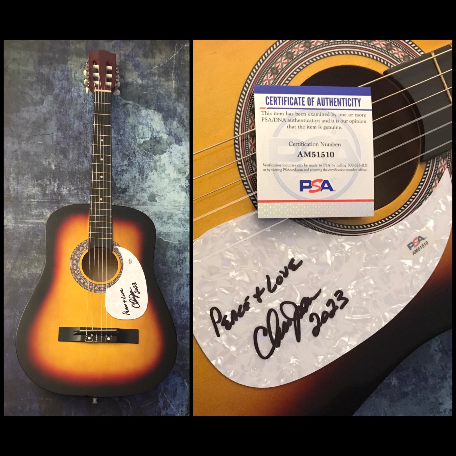 New ListingPSA The Isley Brothers * CHRIS JASPER * Signed Acoustic Guitar C4 COA
