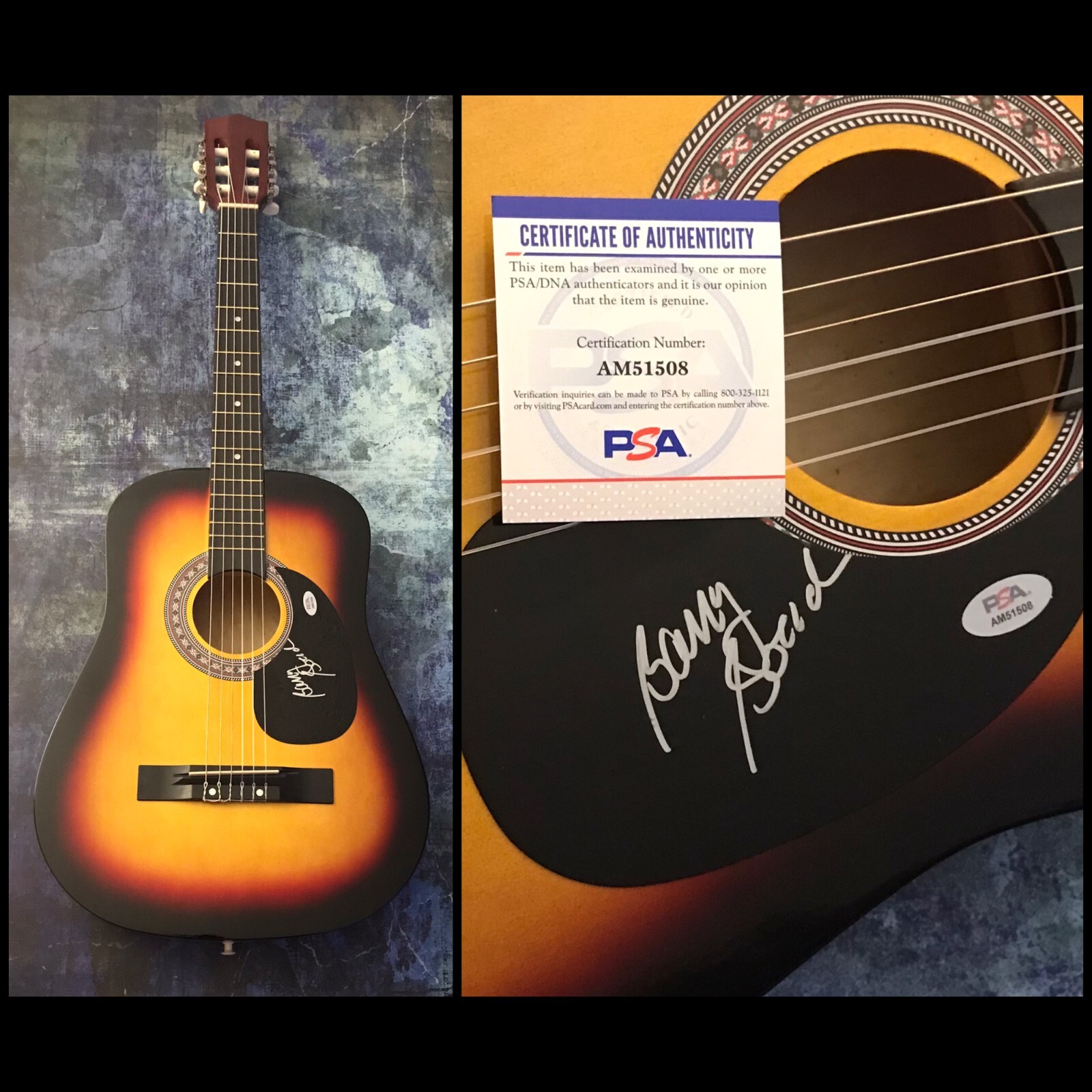New ListingPSA Boston Band Guitarist * BARRY GOUDREAU * Signed Acoustic Guitar COA
