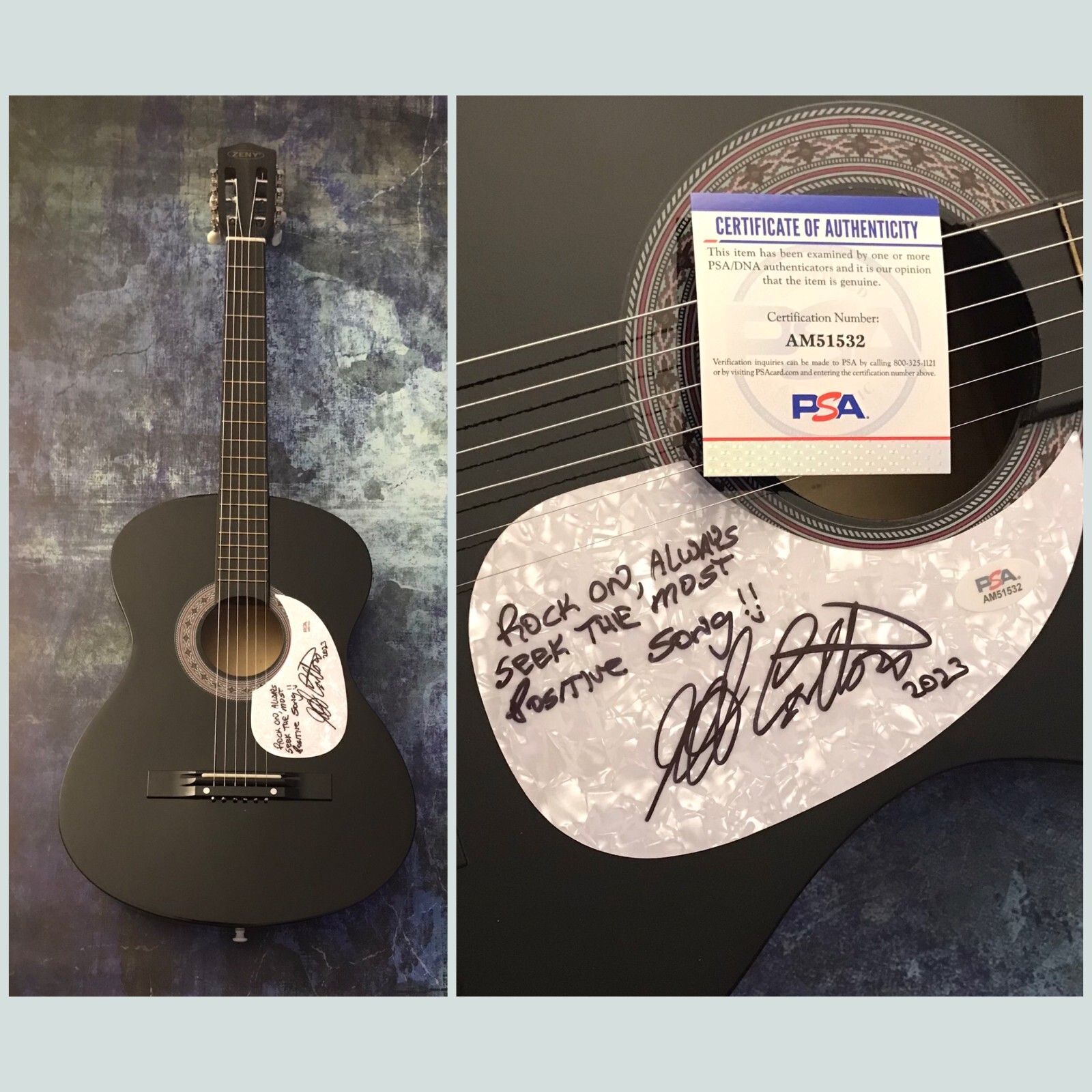 New ListingPSA Captain Beefheart's Magic Band * JEFF COTTON * Signed Acoustic Guitar COA
