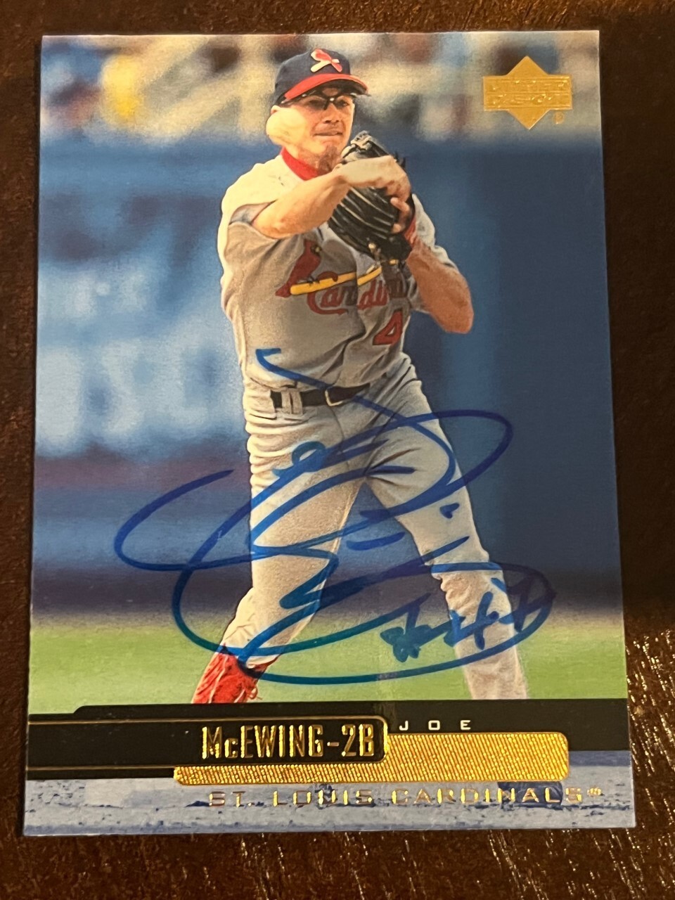 Joe McEwing signed autographed card (St Louis Cardinals) 2000 Upper Deck #214
