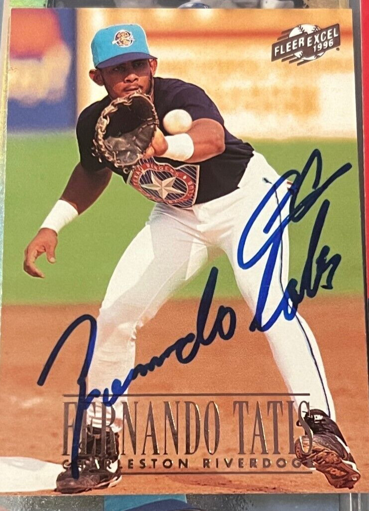 Fernando Tatis signed autographed 1996 Excel Baseball Card #112 Texas Rangers
