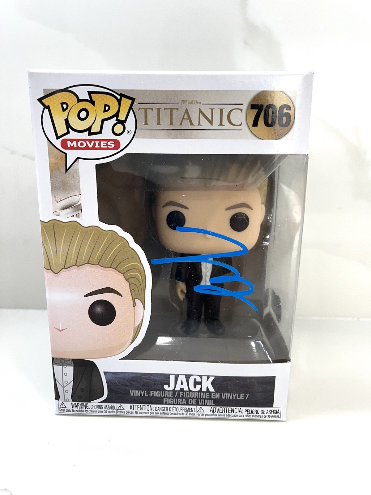 Leonardo Dicaprio Hand Signed Jack Titanic Funko Pop # 706 Beckett BAS CERT
