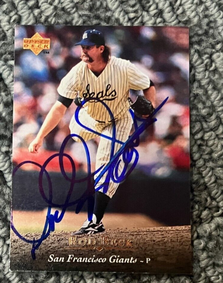 Rod Beck signed autographed 1995 Upper Deck Baseball Card San Francisco Giants
