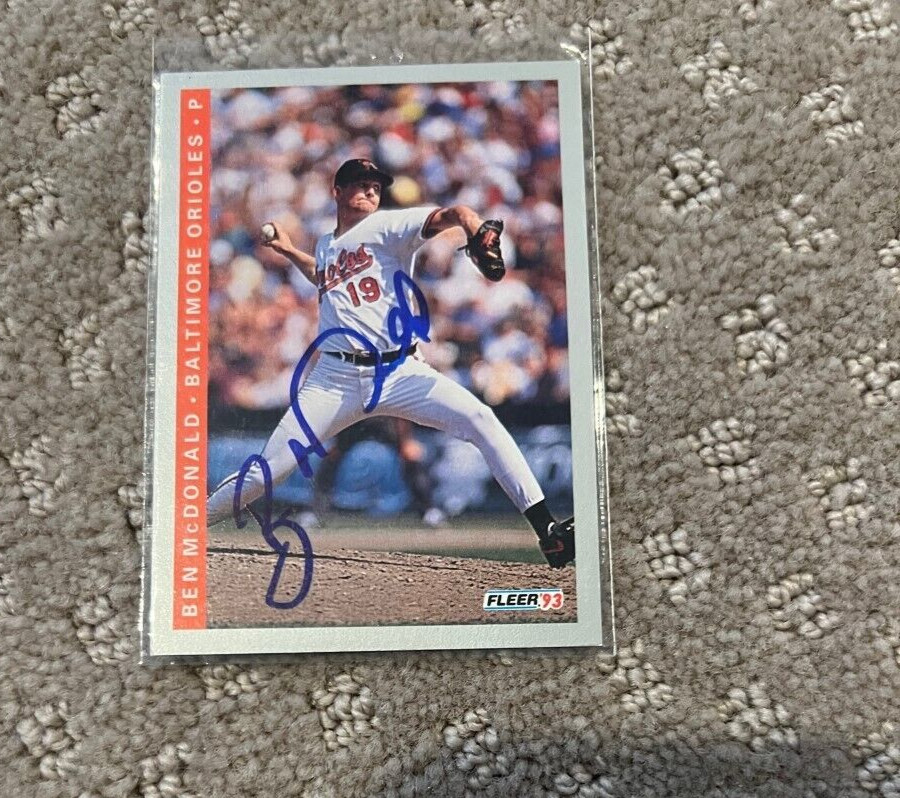 Ben McDonald signed autographed 1993 Fleer Baltimore Orioles Baseball Card #169

