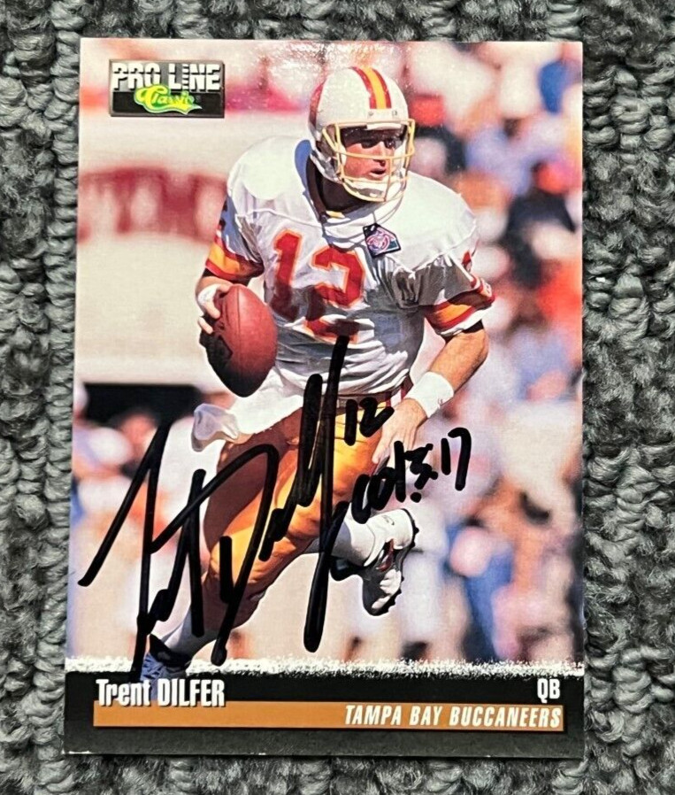 Trent Dilfer signed autographed 1995 Classic Pro Line Autograph Auto Buccaneers
