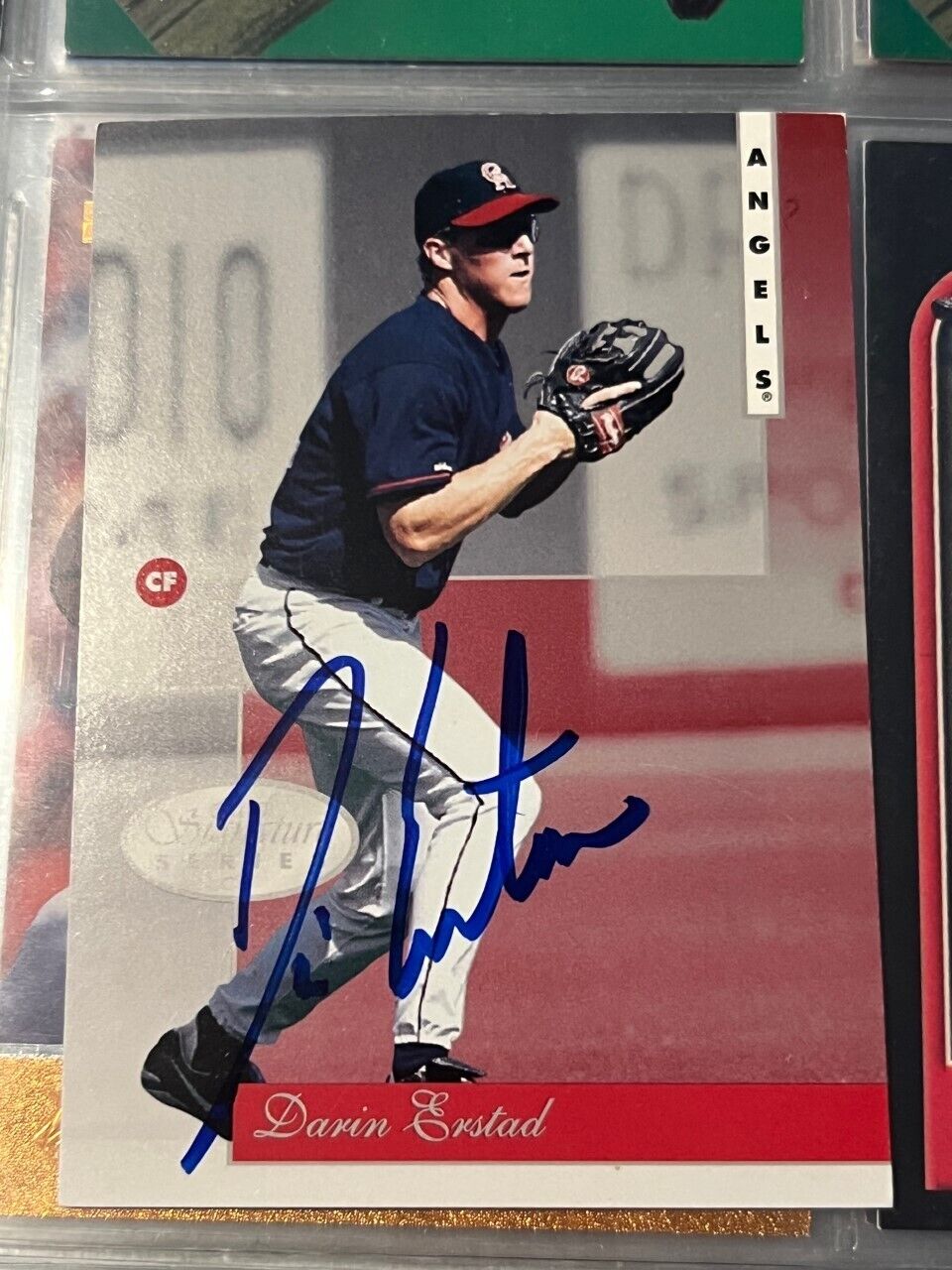 Darin Erstad signed autographed 1996 Leaf Signature #94 Rookie Baseball Card
