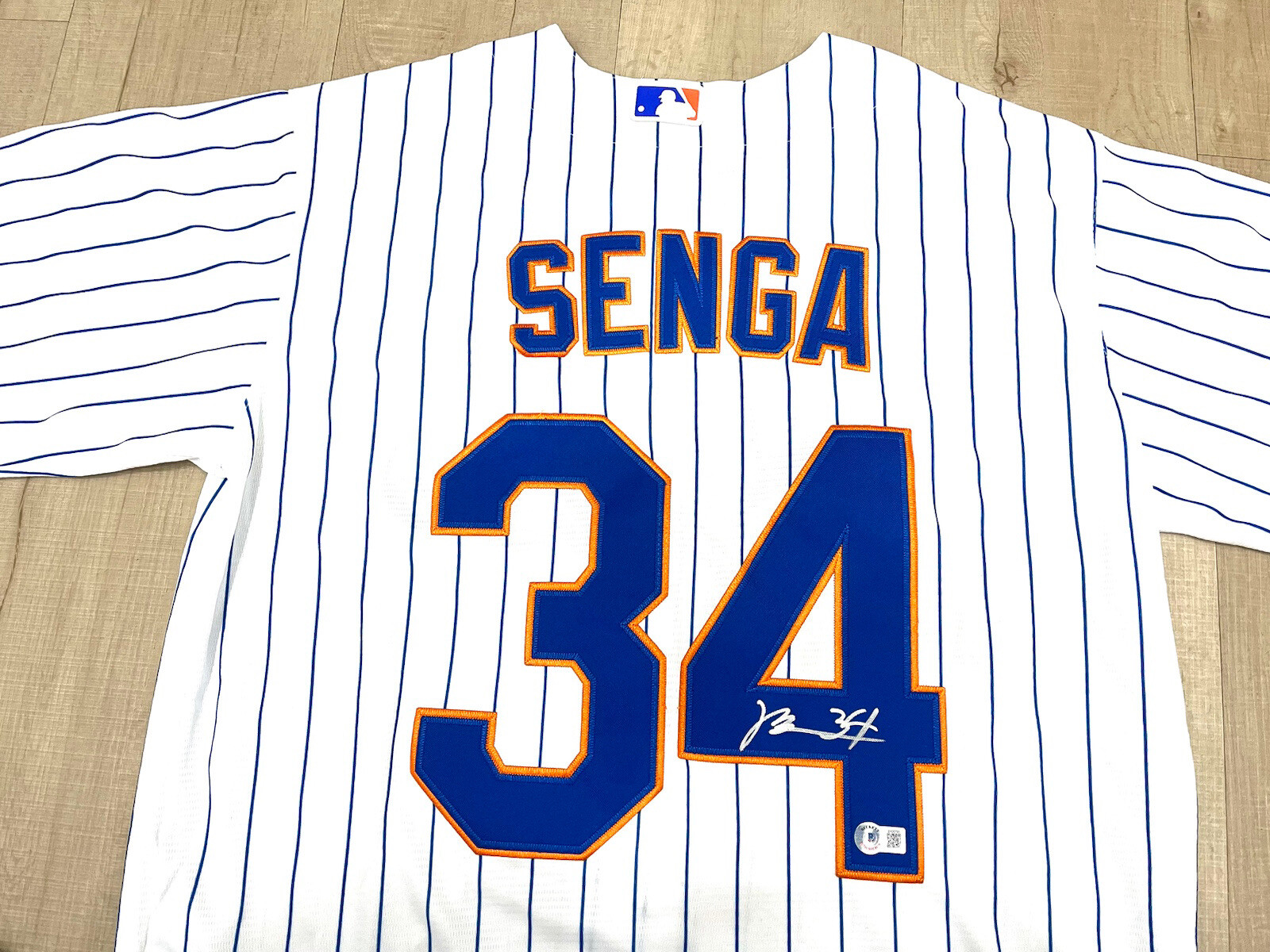 KODAI SENGA HAND SIGNED NEW YORK METS JERSEY BECKETT BAS CERT #2
