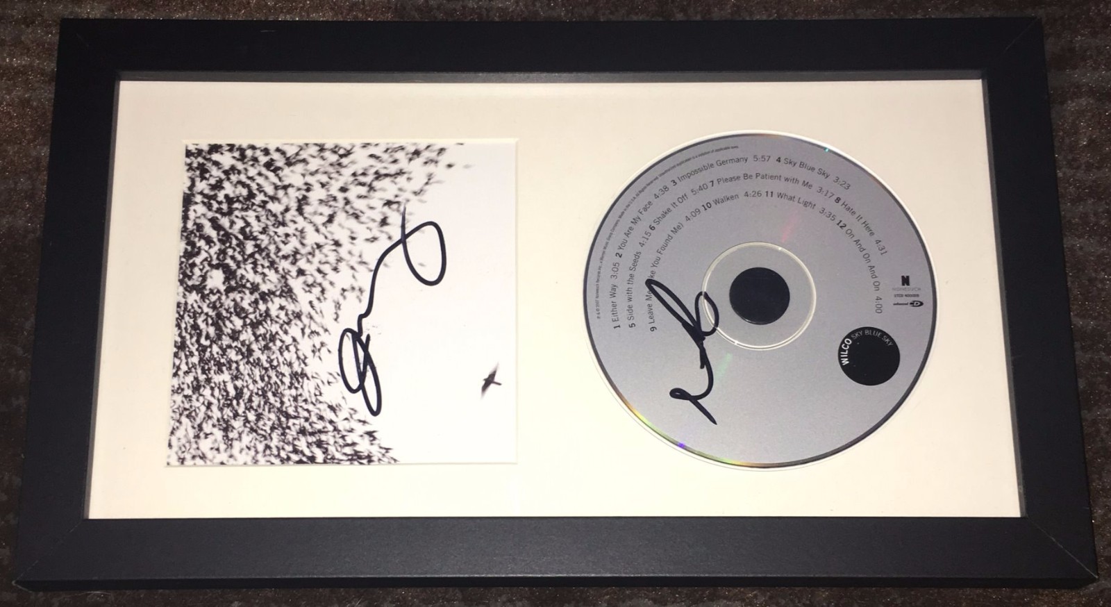 JEFF TWEEDY SIGNED AUTOGRAPH WILCO SKY BLUE SKY FRAMED & MATTED CD w/EXACT PROOF
