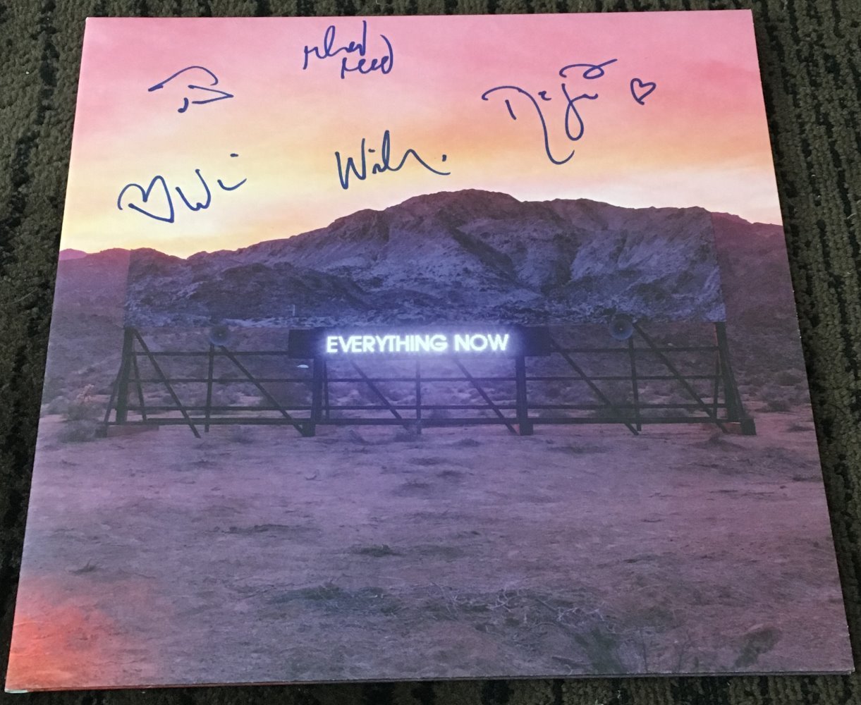 ARCADE FIRE SIGNED AUTOGRAPH EVERYTHING NOW ALBUM WIN BUTLER +4 w/PROOF
