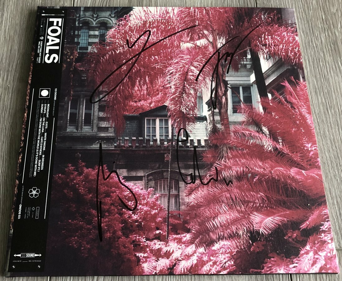 THE FOALS SIGNED EVERYTHING NOT SAVED WILL BE LOST ALBUM YANNIS +3 w/EXACT PROOF
