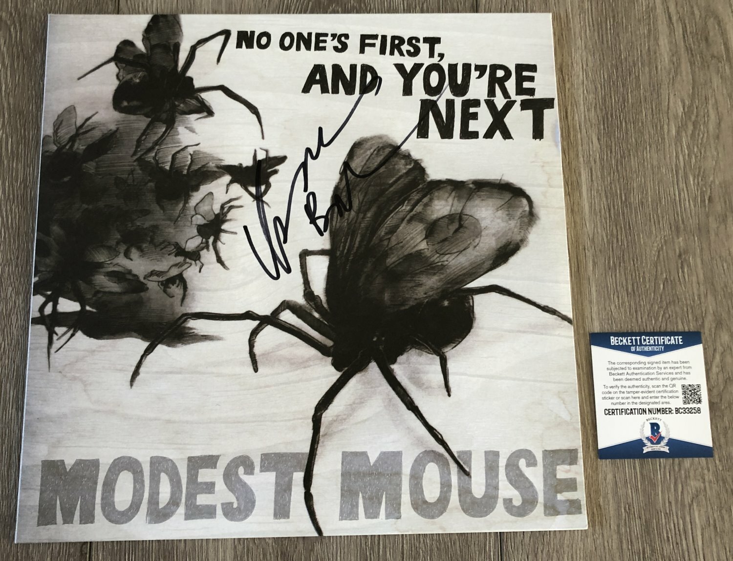 ISAAC BROCK SIGNED MODEST MOUSE NO ONE'S FIRST, AND YOU'RE NEXT VINYL BAS COA
