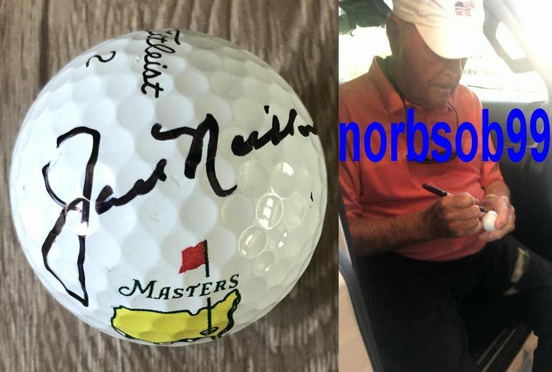 JACK NICKLAUS SIGNED AUTOGRAPH TITLEIST MASTERS GOLF BALL w/EXACT PROOF & COA
