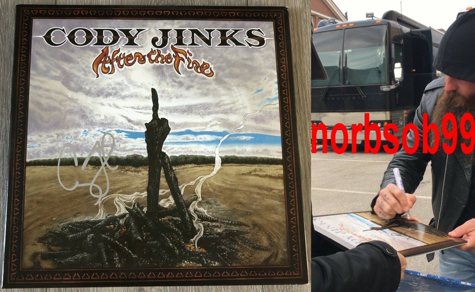 CODY JINKS SIGNED AFTER THE FIRE DOUBLE ALBUM VINYL w/EXACT PROOF & BECKETT COA
