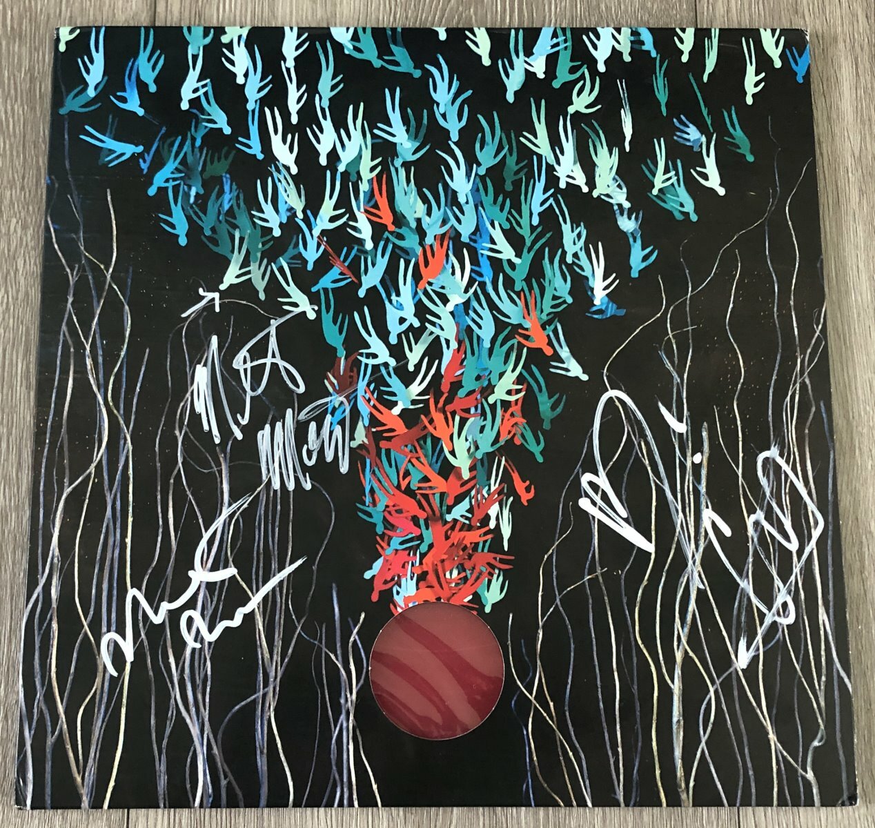 BRIGHT EYES SIGNED DOWN IN THE WEEDS WHERE THE WORLD ONCE WAS VINYL CONOR OBERST
