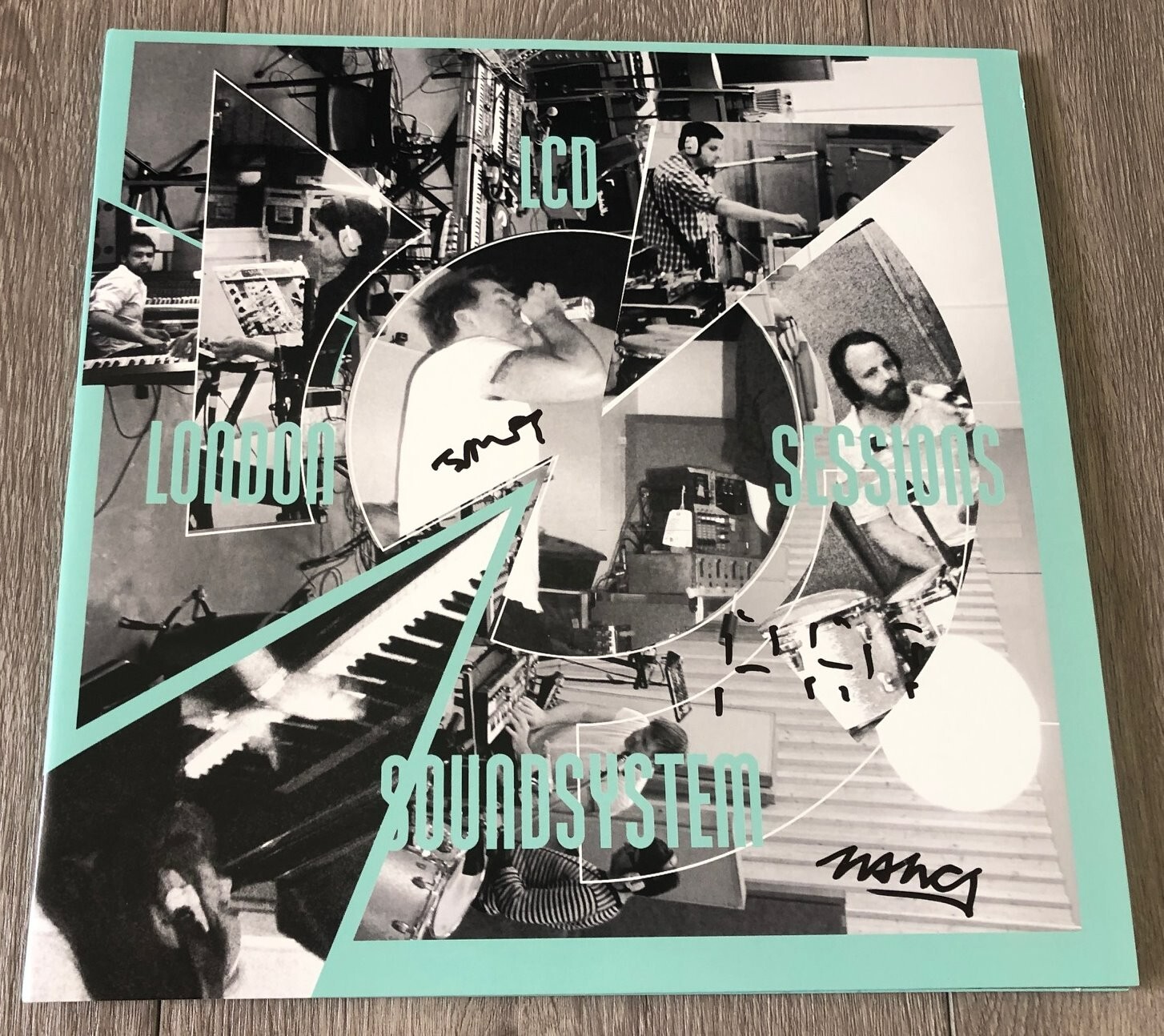 LCD SOUNDSYSTEM JAMES MURPHY +2 SIGNED AUTOGRAPH LONDON SESSIONS VINYL w/PROOF
