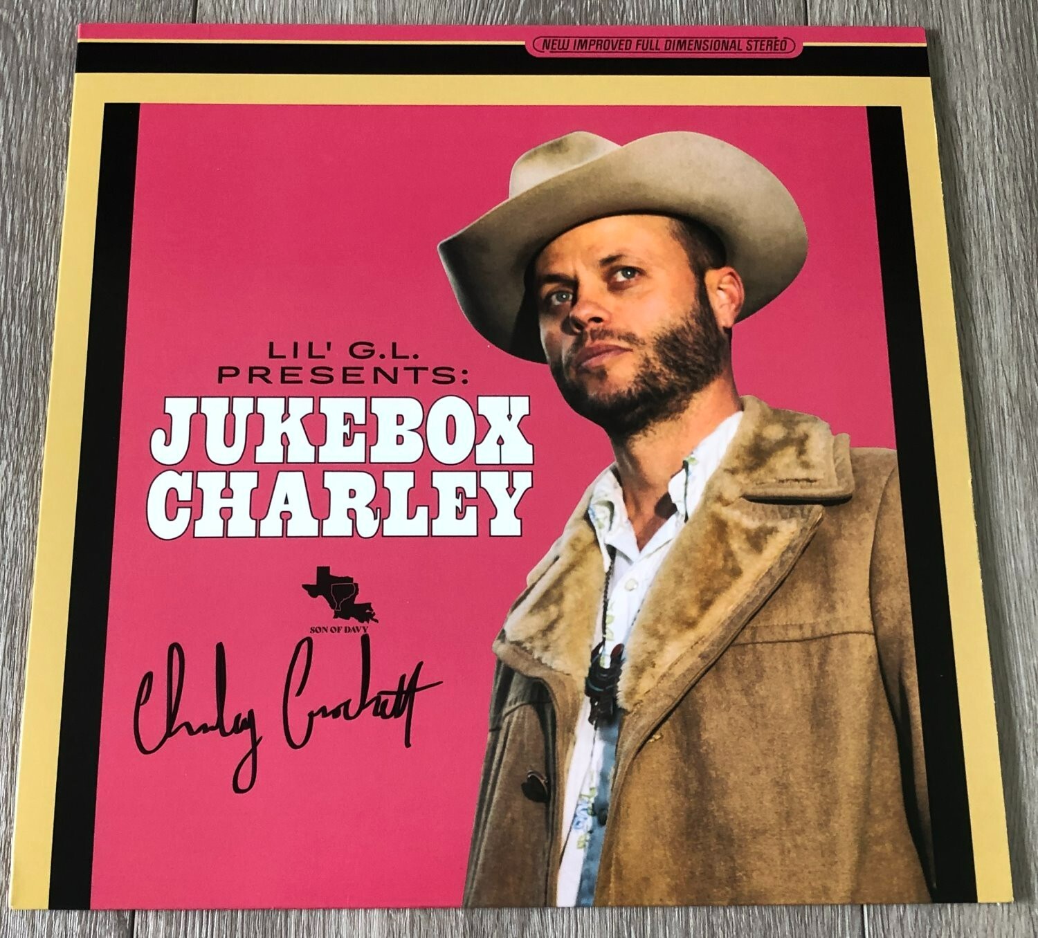 CHARLEY CROCKETT SIGNED LIL GL PRESENTS JUKEBOX CHARLEY VINYL & BECKETT BAS COA
