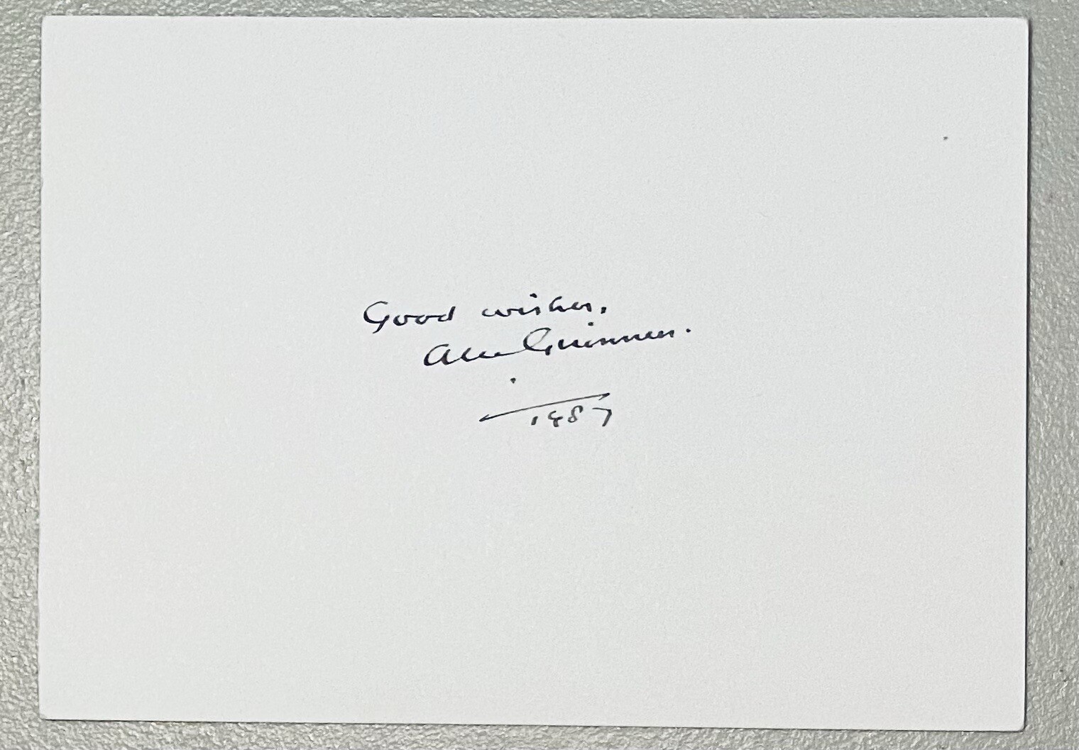 Alec Guinness Signed Autographed 4x6 Card Beckett BAS Letter Star Wars Kenobi
