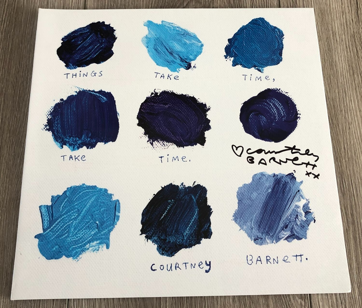 COURTNEY BARNETT SIGNED AUTOGRAPH THINGS TAKE TIME VINYL ALBUM & BECKETT BAS COA
