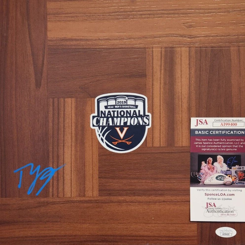 Ty Jerome Signed Floorboard w/ JSA COA #AI99400 Virginia 2019 National Champions
