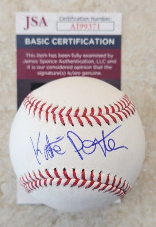 Katie Porter Signed OMLB Baseball w/ JSA COA #AI99371 California Congresswoman
