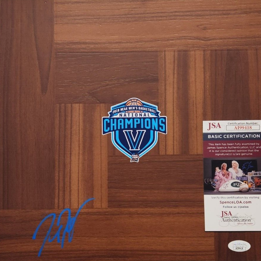 Donte DiVincenzo Signed Floorboard JSA COA #AI99418 Villanova 2018 Champions
