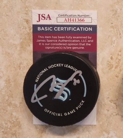 Martin Jones Signed Official NHL Game Puck w/ JSA COA #AH41366 Kraken
