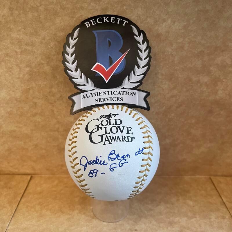 JACKIE BRANDT 59 GG SIGNED AUTO GOLD GLOVE BASEBALL BECKETT AUTHENTICATE