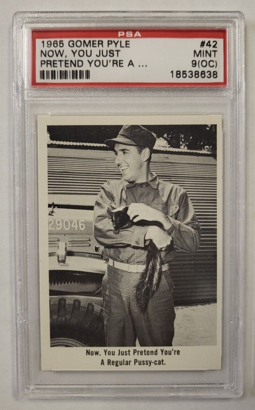1965 GOMER PYLE #42 TRADING CARD PSA 9 RARE COLLECTIBLE MEMORABILIA