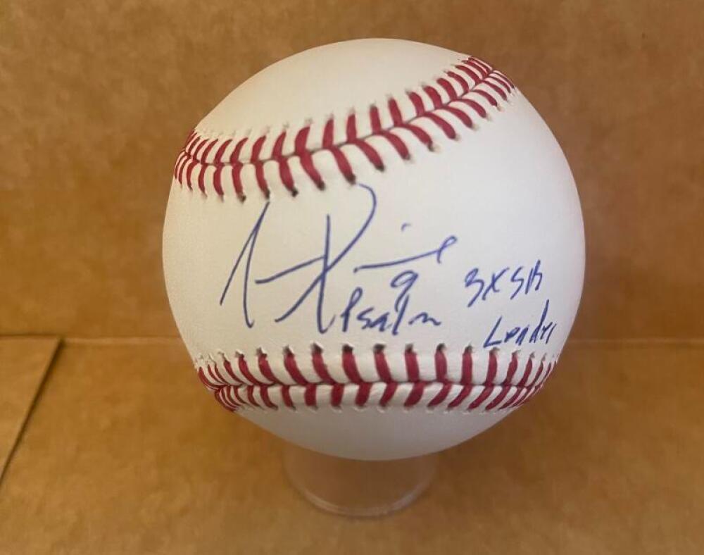 JUAN PIERRE MARLINS 03 WS CHAMPS SIGNED AUTO M.L. BASEBALL BECKETT AUTHENTICATED