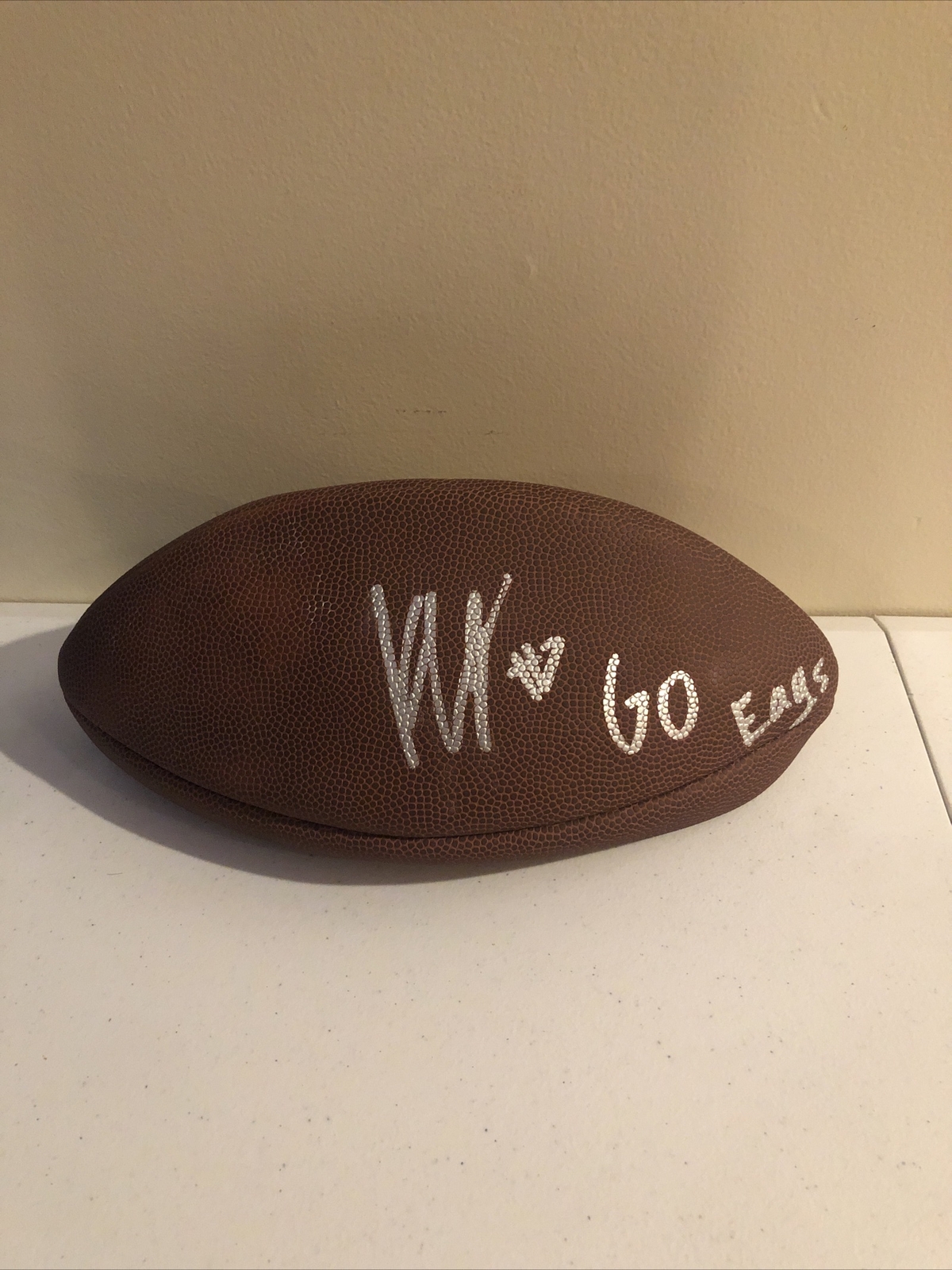 BOSTON COLLEGE EAGLES- HAROLD LANDRY SIGNED AUTOGRAPH WILSON FOOTBALL COA