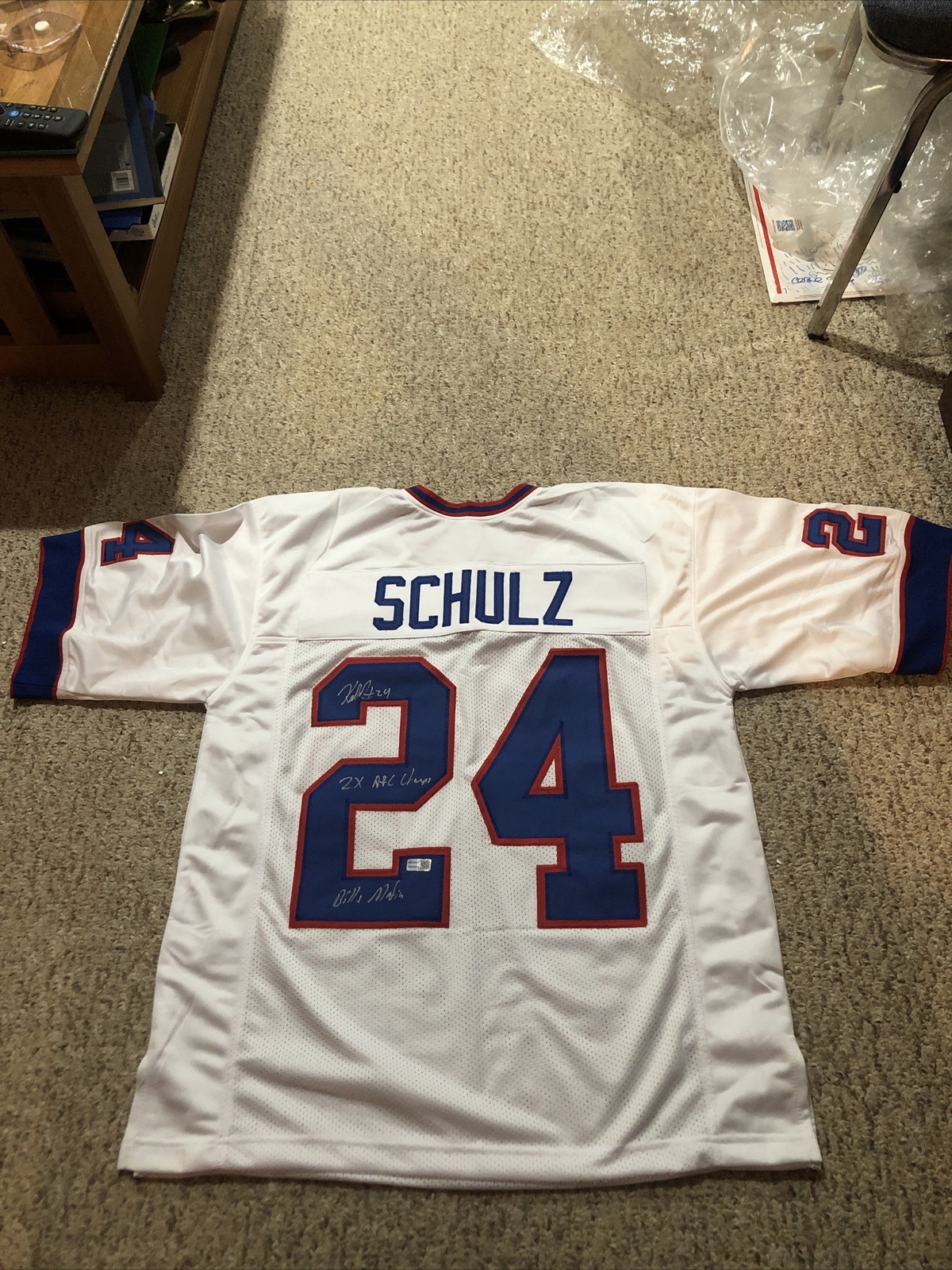 BUFFALO BILLS- KURT SCHULZ SIGNED AUTOGRAPH JERSEY TRISTAR COA BILLS MAFIA AFC