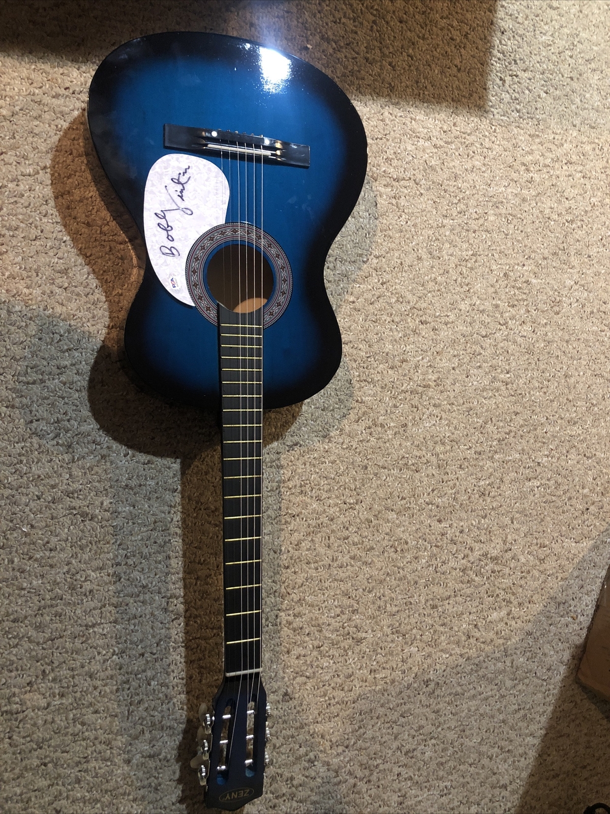 BOBBY VINTON POP TEEN IDOL SIGNED AUTOGRAPH 38” ACOUSTIC GUITAR PSA DNA COA