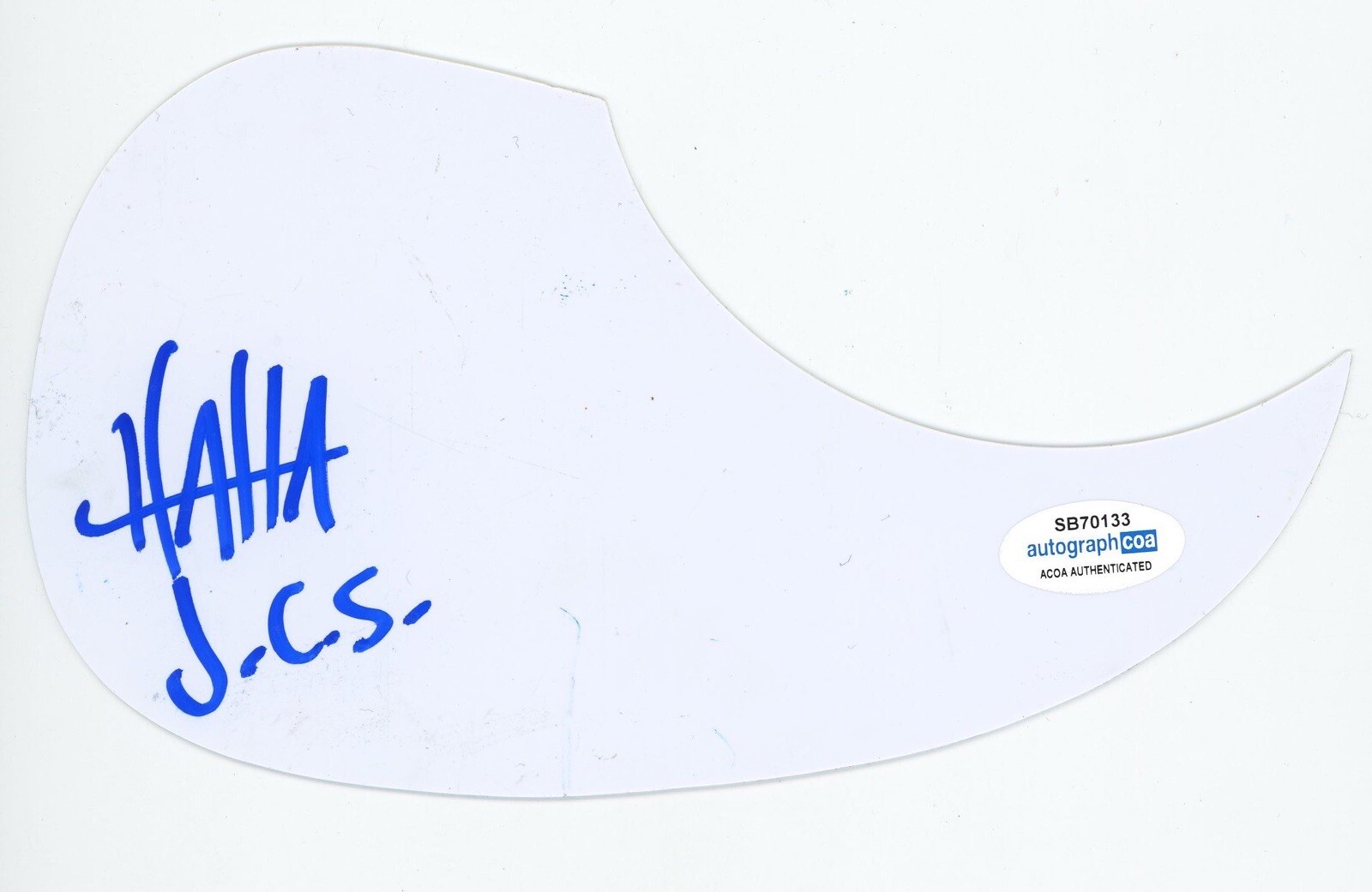 JIMI HAHA JIMMIES CHICKEN SHACK SIGNED AUTOGRAPH ACOUSTIC GUITAR PICKGUARD ACOA