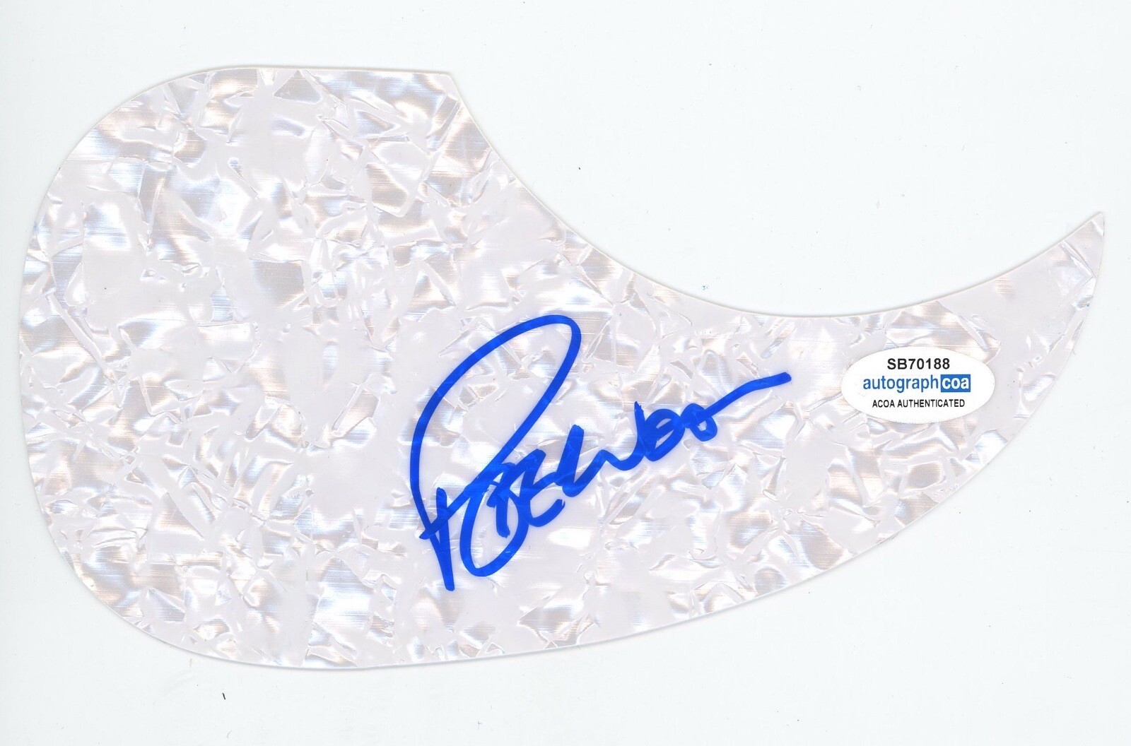 PETER NOONE HERMANS HERMITS SIGNED AUTOGRAPH ACOUSTIC GUITAR PICKGUARD ACOA