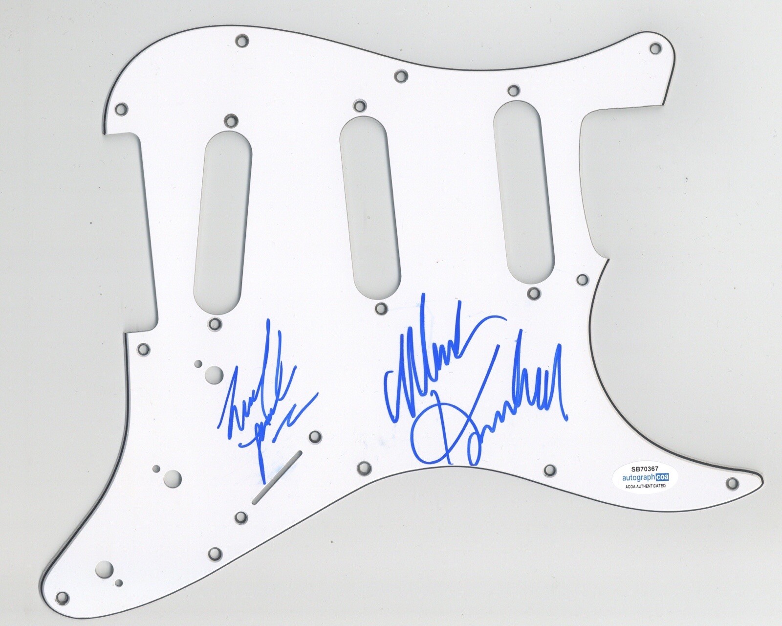 GREAT WHITE SIGNED AUTOGRAPH STRAT ELECTRIC GUITAR PICKGUARD ACOA x2
