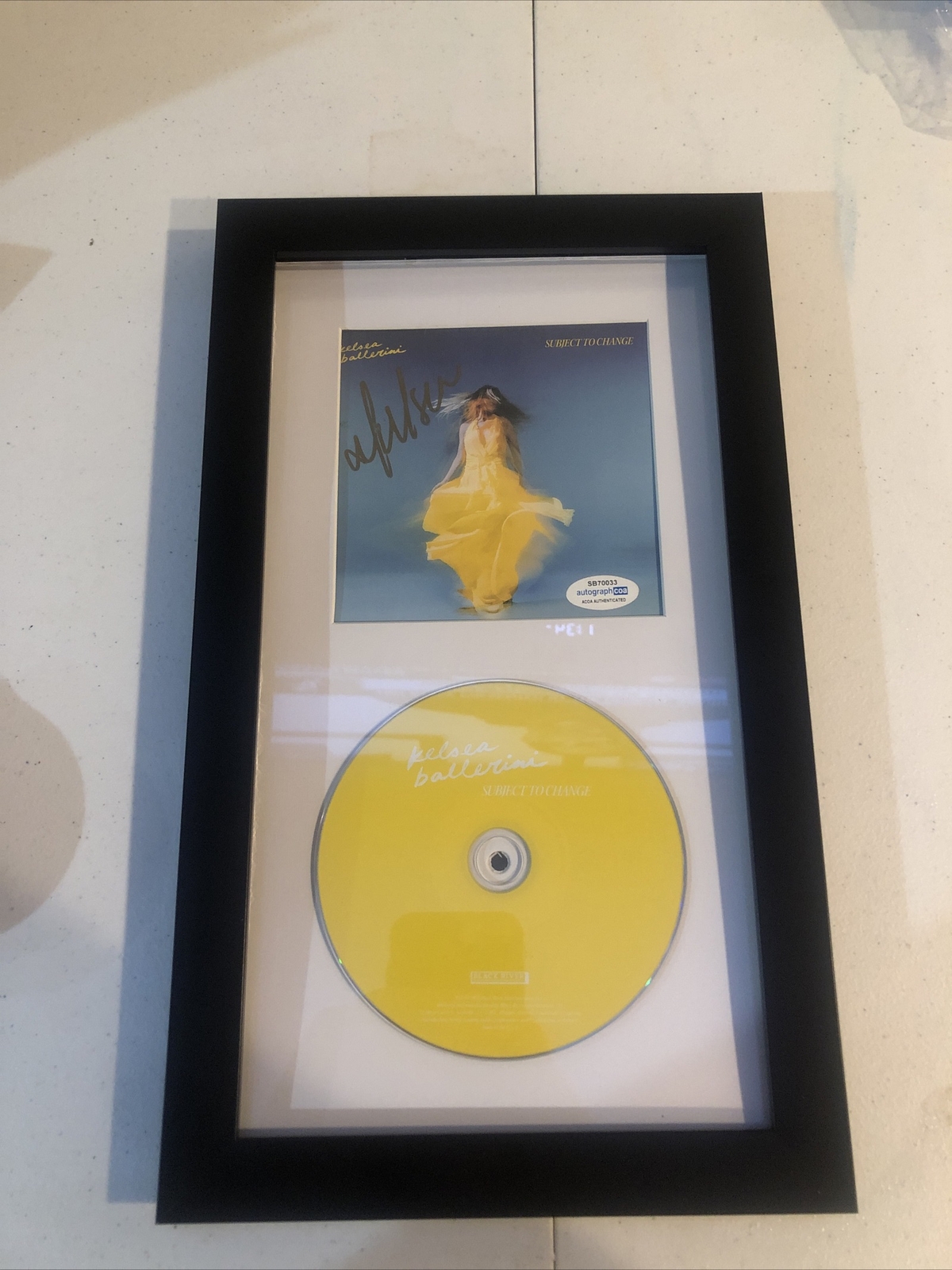 KELSEA BALLERINI SUBJECT TO CHANGE SIGNED AUTOGRAPH FRAMED CD ACOA COA COUNTRY