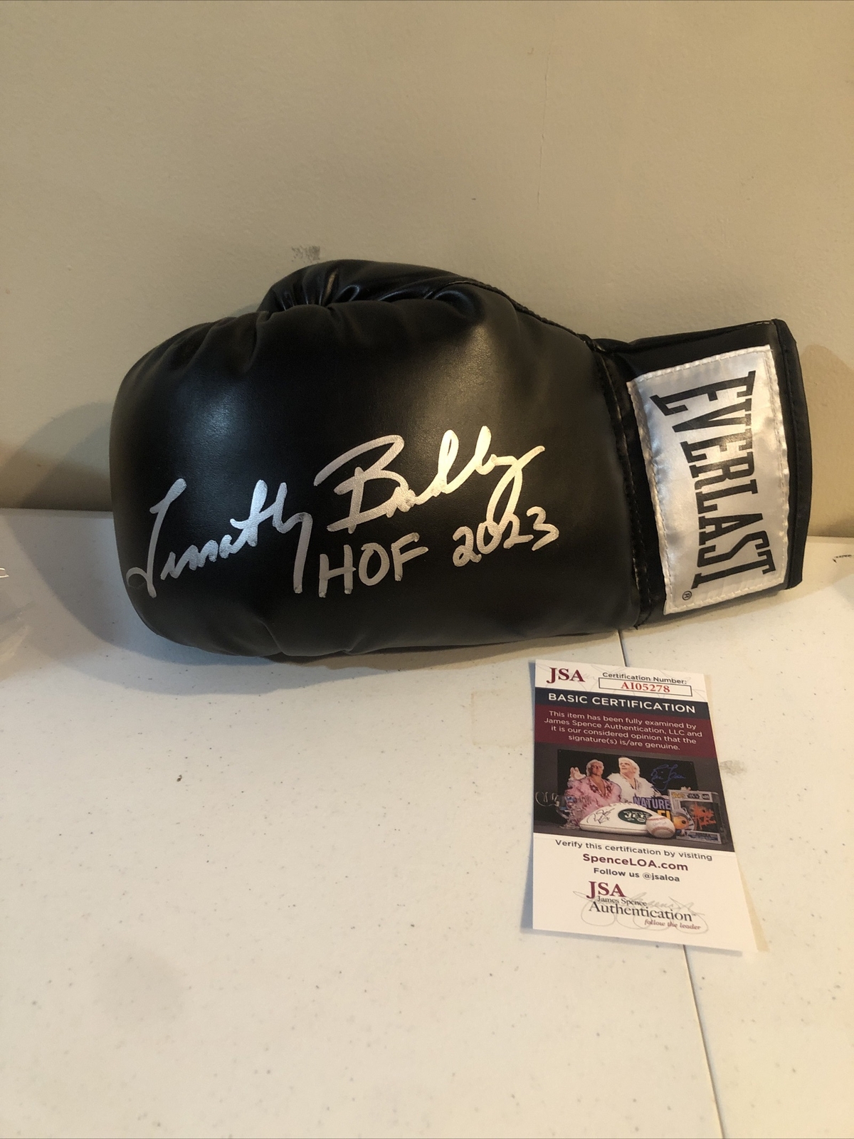 TIMOTHY BRADLEY JR SIGNED AUTOGRAPH EVERLAST BOXING GLOVE JSA COA HOF 2023 RARE
