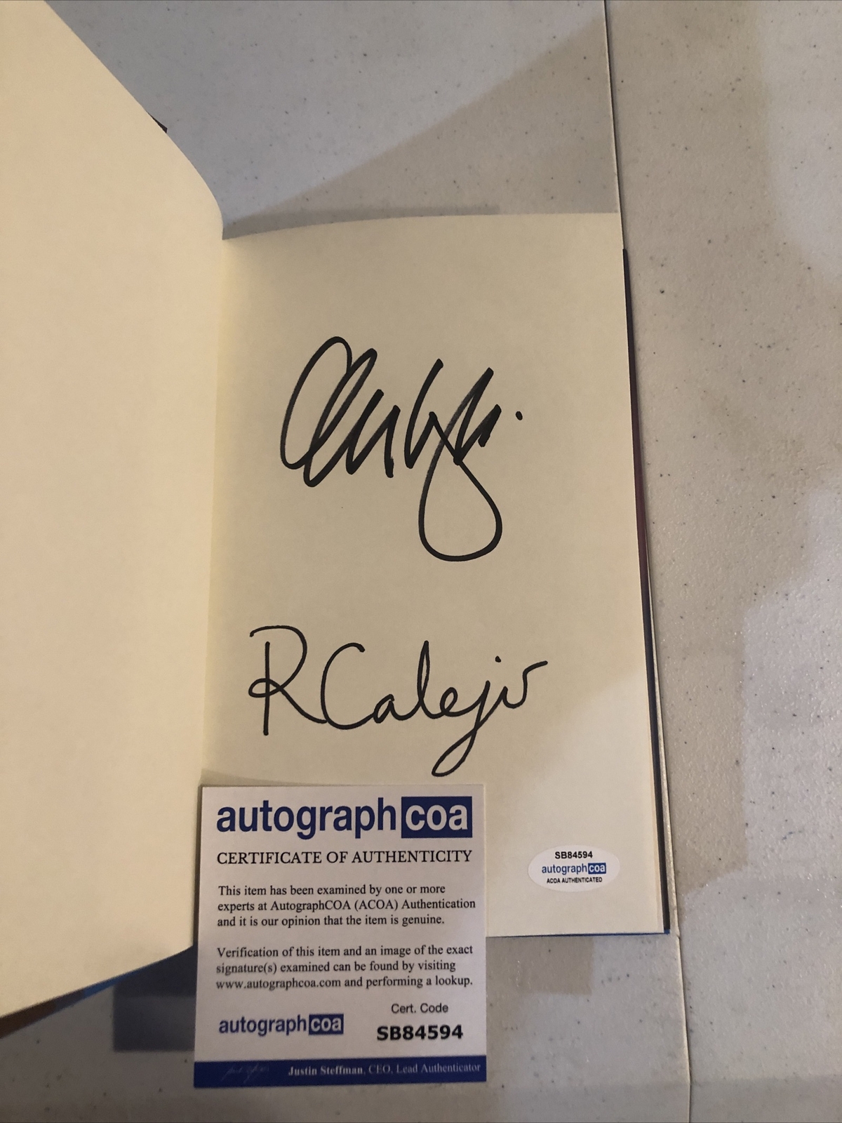 GEORGE LOPEZ CHUPA CARTER SIGNED AUTOGRAPH BOOK ACOA COA RYAN CALEJO COMEDIAN
