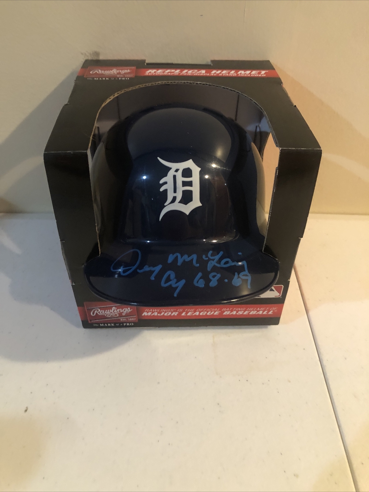 DETROIT TIGERS- DENNY MCLAIN SIGNED AUTOGRAPH MINI HELMET TRISTAR COA
