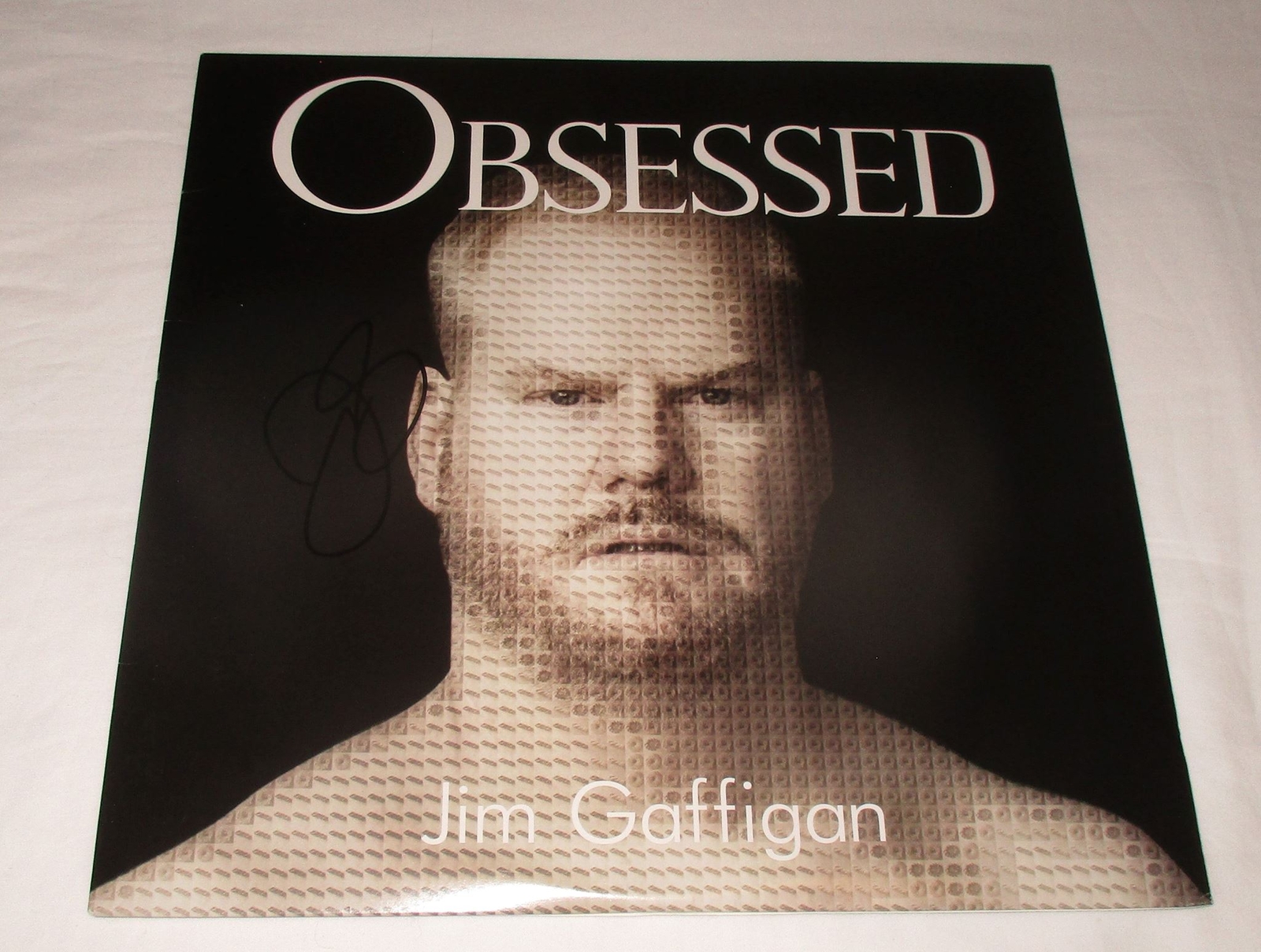 JIM GAFFIGAN SIGNED OBSESSED VINYL RECORD JSA
