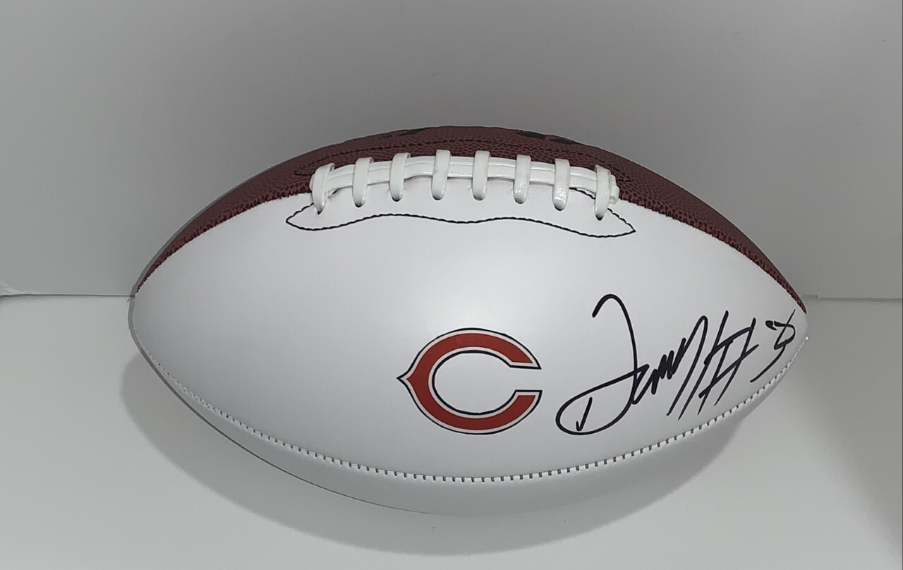 DARNELL WRIGHT SIGNED FOOTBALL CHICAGO BEARS PROOF
